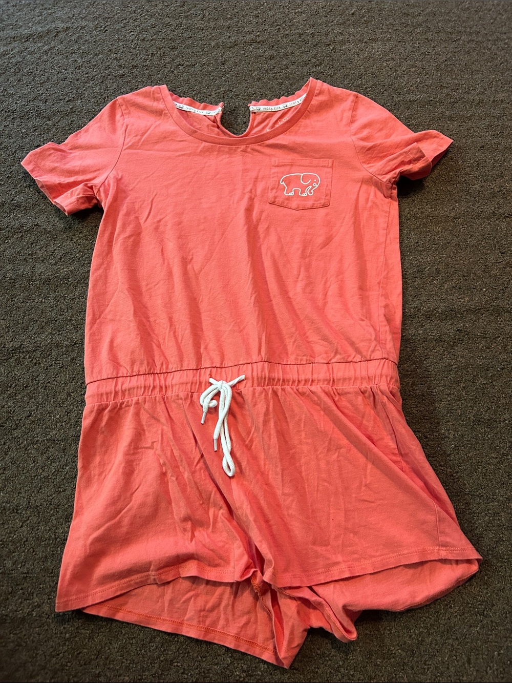 Ivory Ella Coral Short Sleeve romper